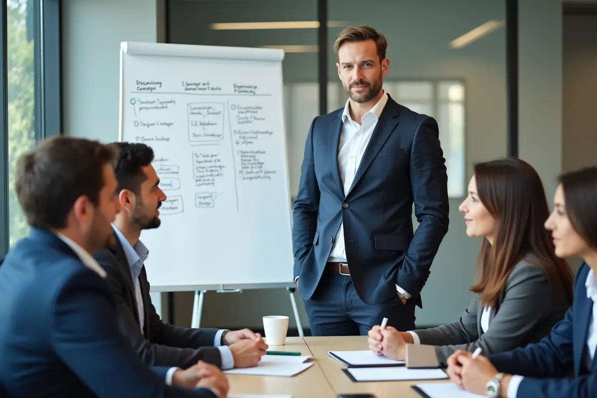 advisor explaining basics of business insurance coverage and risk protection