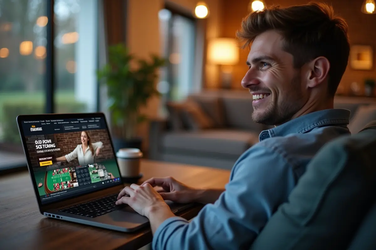 user enjoying convenience and accessibility through online gambling platforms