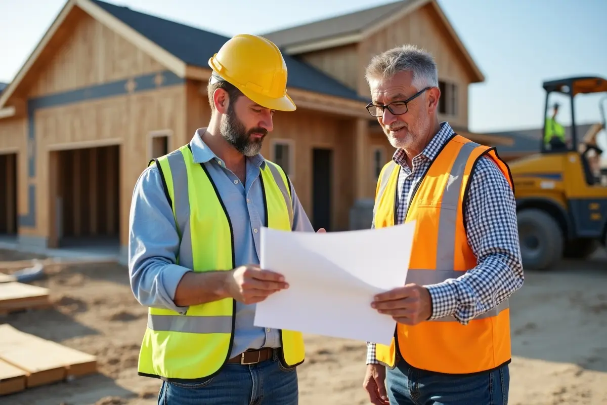 homeowner selecting trusted local construction company for building project